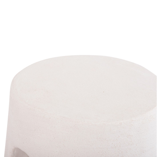 Σκαμπο στρογγυλο σειρα santorini hm18056 πολυρητινη σε υπολευκο χρωμα φ38x47yεκ. **