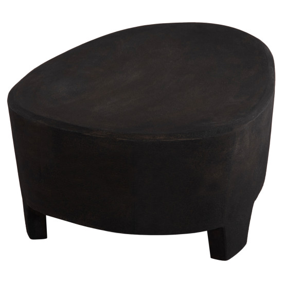 Τραπεζι σαλονιου οβαλ σειρα santorini hm18066 mdf σε μαυρο χρωμα 100x60x33υεκ. **