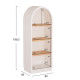 Ραφιερα σειρα santorini hm18044 mdf υπολευκο-ραφια ξυλο ελατου φυσικο 80x38x188,5υεκ. **