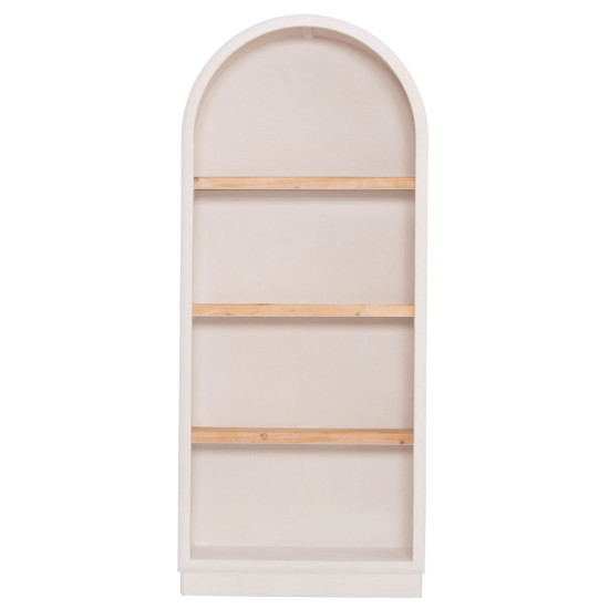 Ραφιερα σειρα santorini hm18044 mdf υπολευκο-ραφια ξυλο ελατου φυσικο 80x38x188,5υεκ. **
