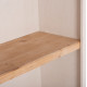 Ραφιερα σειρα santorini hm18044 mdf υπολευκο-ραφια ξυλο ελατου φυσικο 80x38x188,5υεκ. **
