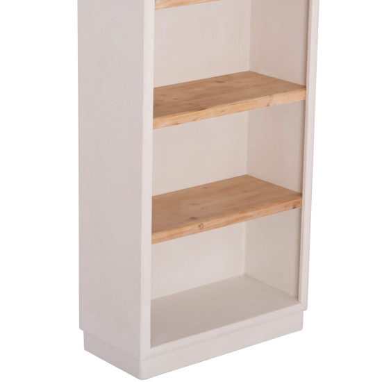 Ραφιερα σειρα santorini hm18044 mdf υπολευκο-ραφια ξυλο ελατου φυσικο 80x38x188,5υεκ. **