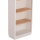 Ραφιερα σειρα santorini hm18044 mdf υπολευκο-ραφια ξυλο ελατου φυσικο 80x38x188,5υεκ. **