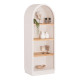 Ραφιερα σειρα santorini hm18044 mdf υπολευκο-ραφια ξυλο ελατου φυσικο 80x38x188,5υεκ. **