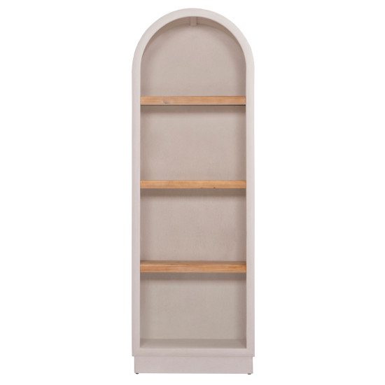 Ραφιερα σειρα santorini hm18045 mdf υπολευκο-ραφια ξυλο ελατου φυσικο 60x38,5x179υεκ. **