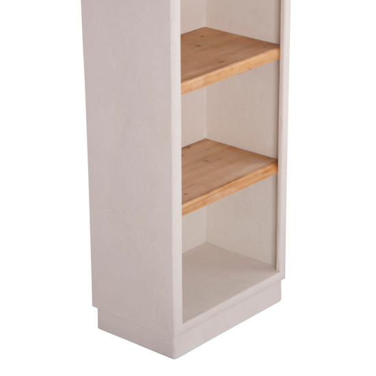 Ραφιερα σειρα santorini hm18045 mdf υπολευκο-ραφια ξυλο ελατου φυσικο 60x38,5x179υεκ. **