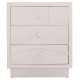 Κομοδινο σειρα santorini hm18047 mdf σε υπολευκο χρωμα-3 συρταρia 48x38x55,5υεκ. **