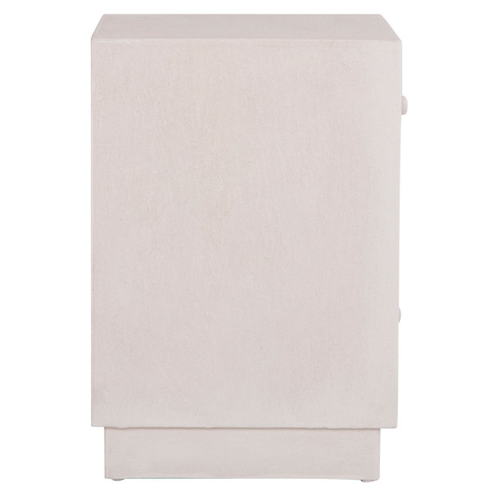 Κομοδινο σειρα santorini hm18047 mdf σε υπολευκο χρωμα-3 συρταρia 48x38x55,5υεκ. **