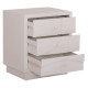 Κομοδινο σειρα santorini hm18047 mdf σε υπολευκο χρωμα-3 συρταρia 48x38x55,5υεκ. **
