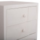 Κομοδινο σειρα santorini hm18047 mdf σε υπολευκο χρωμα-3 συρταρia 48x38x55,5υεκ. **