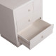 Κομοδινο σειρα santorini hm18047 mdf σε υπολευκο χρωμα-3 συρταρia 48x38x55,5υεκ. **