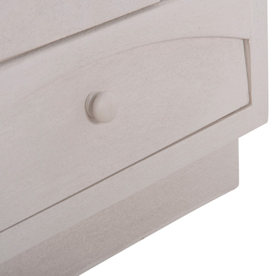 Κομοδινο σειρα santorini hm18047 mdf σε υπολευκο χρωμα-3 συρταρia 48x38x55,5υεκ. **