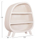 Ραφιερα σειρα santorini hm18060.01 mdf σε υπολευκο χρωμα 120x38x133υεκ. **