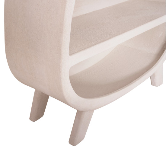Ραφιερα σειρα santorini hm18060.01 mdf σε υπολευκο χρωμα 120x38x133υεκ. **