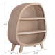 Ραφιερα σειρα santorini hm18060.02 mdf σε καφε χρωμα 120x38x133υεκ. **