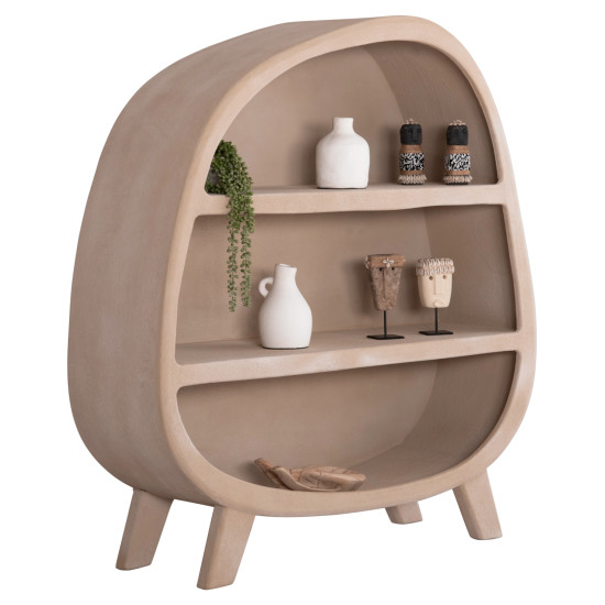Ραφιερα σειρα santorini hm18060.02 mdf σε καφε χρωμα 120x38x133υεκ. **