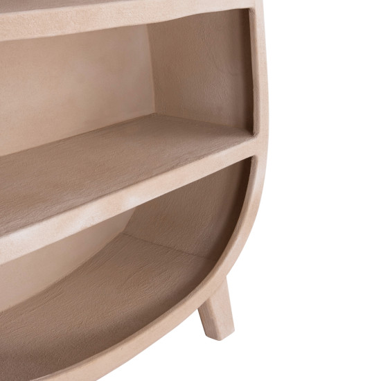 Ραφιερα σειρα santorini hm18060.02 mdf σε καφε χρωμα 120x38x133υεκ. **