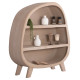 Ραφιερα σειρα santorini hm18060.02 mdf σε καφε χρωμα 120x38x133υεκ. **