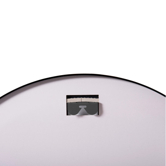 Καθρεπτησ τοιχου στρογγυλοσ rounder hm4503.01 αλουμινιο σε μαυρο-φωτισμοσ led φ80εκ. **