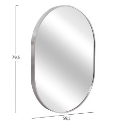 Καθρεπτησ τοιχου σειρα archer hm4500.40 πλαισιο οβαλ αλουμινιου ασημι 59x79υεκ **