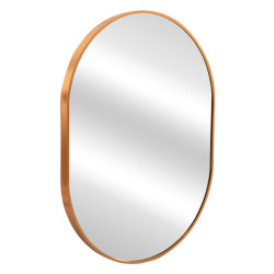 Καθρεπτησ τοιχου σειρα archer hm4500.30 πλαισιο οβαλ αλουμινιου χρυσο 59x79υεκ **