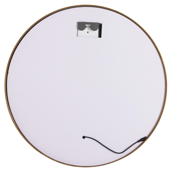 Καθρεπτησ τοιχου στρογγυλοσ rounder hm4503.30 αλουμινιο σε χρυσο-φωτισμοσ led φ80εκ. **