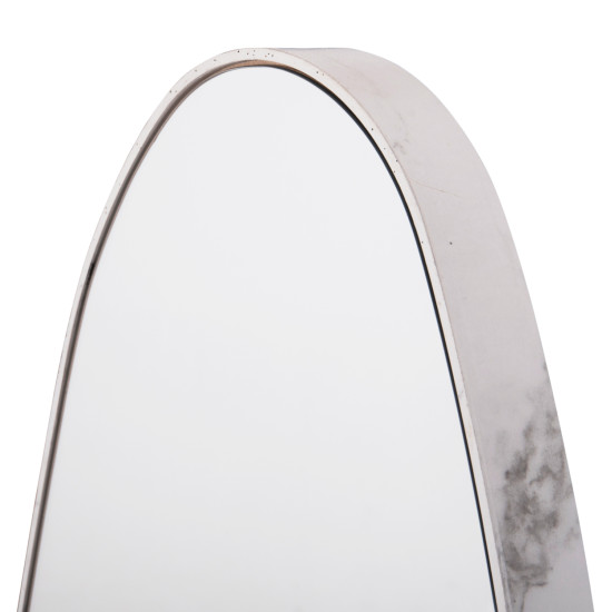 Καθρεπτησ τοιχου crither hm4486.05 με πλαισιο mdf σε white marble χρωμα 49x140υεκ. **