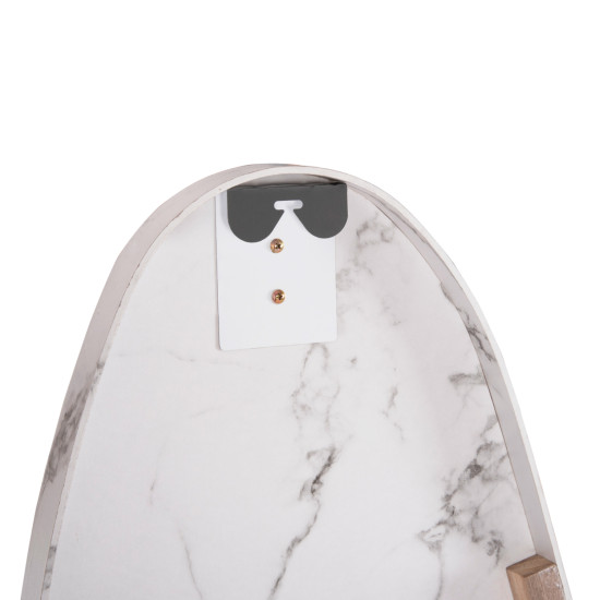 Καθρεπτησ τοιχου crither hm4486.05 με πλαισιο mdf σε white marble χρωμα 49x140υεκ. **