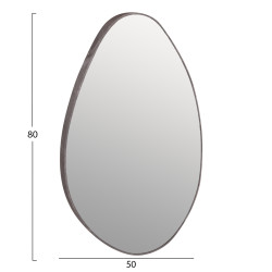 Καθρεπτησ τοιχου drop hm4488.02 με πλαισιο mdf σε χρωματισμο grey marble 50x80υεκ. **