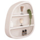 Ραφι τοιχου σειρα santorini hm18058 mdf σε υπολευκο χρωμα 95x18x100υεκ. **