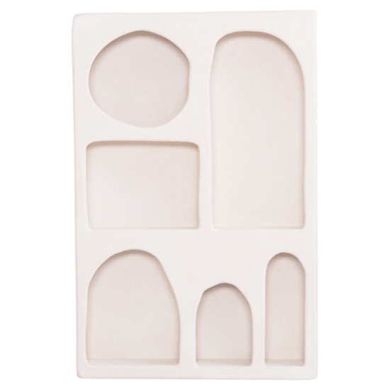 Ραφιερα-κομμο σειρα santorini hm18059 mdf σε υπολευκο 80x18x120υεκ. **