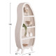 Ραφιερα σειρα santorini hm18067 mdf σε υπολευκο χρωμα 80x38x196υεκ. **