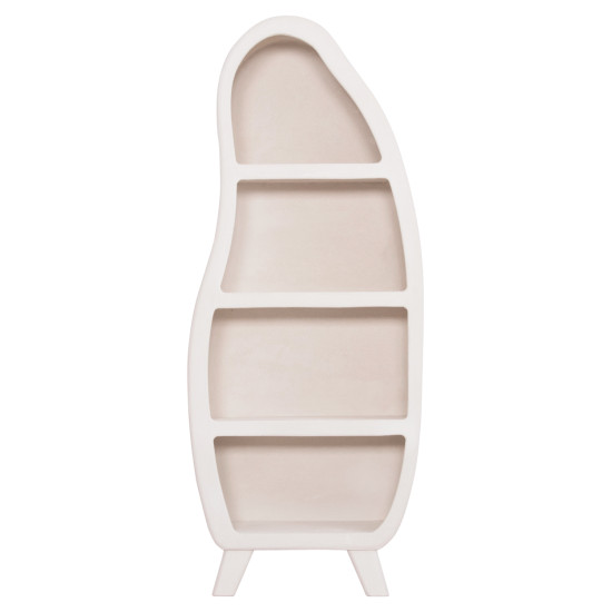 Ραφιερα σειρα santorini hm18067 mdf σε υπολευκο χρωμα 80x38x196υεκ. **