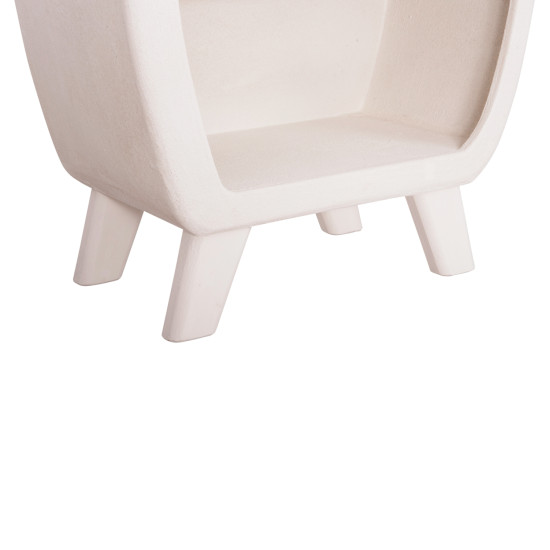 Ραφιερα σειρα santorini hm18067 mdf σε υπολευκο χρωμα 80x38x196υεκ. **