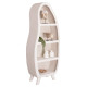 Ραφιερα σειρα santorini hm18067 mdf σε υπολευκο χρωμα 80x38x196υεκ. **