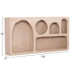 Ραφι τοιχου σειρα santorini hm18063.02 mdf σε καφε 120x18x60υεκ. **