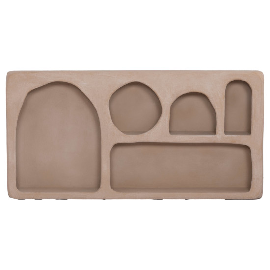 Ραφι τοιχου σειρα santorini hm18063.02 mdf σε καφε 120x18x60υεκ. **