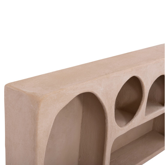 Ραφι τοιχου σειρα santorini hm18063.02 mdf σε καφε 120x18x60υεκ. **