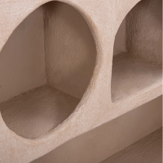 Ραφι τοιχου σειρα santorini hm18063.02 mdf σε καφε 120x18x60υεκ. **
