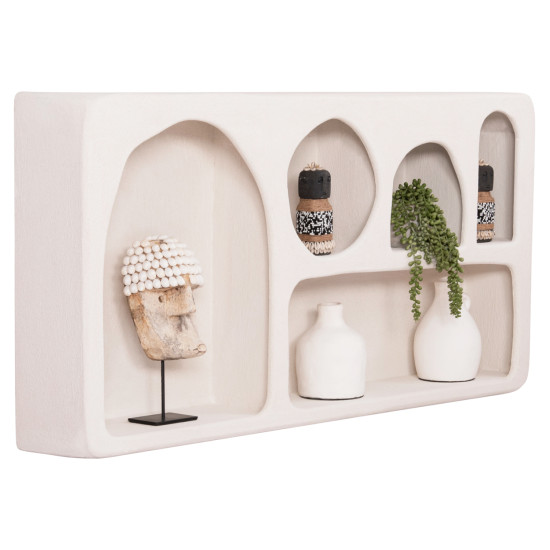 Ραφι τοιχου σειρα santorini hm18063.01 mdf σε υπολευκο 120x18x60υεκ. **