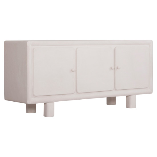 Μπουφεσ σειρα santorini hm18068 mdf σε υπολευκο χρωμα-3 πορτεσ 140x38x64υεκ. **