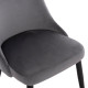 ΚΑΡΕΚΛΑ SERENITY HM8527.11 ΒΕΛΟΥΔΟ ΓΚΡΙ ΜΕ ΜΑΥΡΑ ΜΕΤΑΛΛΙΚΑ ΠΟΔΙΑ 51x54x83,5Υεκ. - 2τεμ **