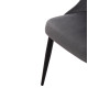 ΚΑΡΕΚΛΑ SERENITY HM8527.11 ΒΕΛΟΥΔΟ ΓΚΡΙ ΜΕ ΜΑΥΡΑ ΜΕΤΑΛΛΙΚΑ ΠΟΔΙΑ 51x54x83,5Υεκ. - 2τεμ **
