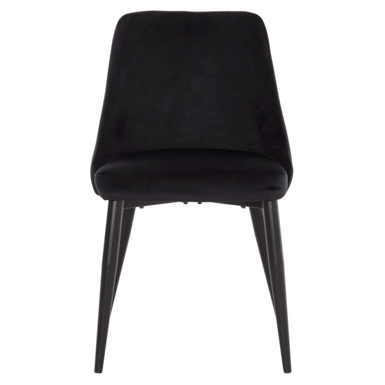 ΚΑΡΕΚΛΑ SERENITY HM8527.14 ΒΕΛΟΥΔΟ ΜΑΥΡΟ ΜΕ ΜΑΥΡΑ ΜΕΤΑΛΛΙΚΑ ΠΟΔΙΑ 51x54x83,5Υεκ. - 2τεμ **