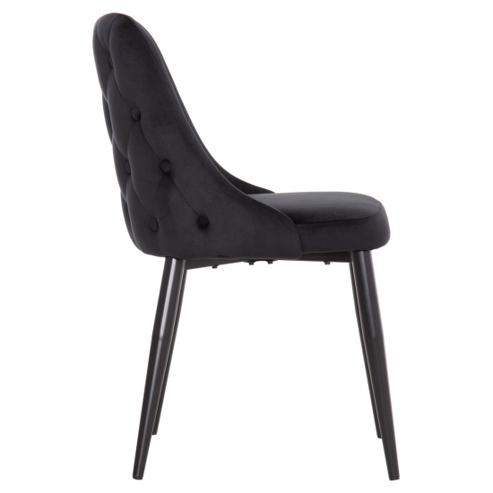 ΚΑΡΕΚΛΑ SERENITY HM8527.14 ΒΕΛΟΥΔΟ ΜΑΥΡΟ ΜΕ ΜΑΥΡΑ ΜΕΤΑΛΛΙΚΑ ΠΟΔΙΑ 51x54x83,5Υεκ. - 2τεμ **