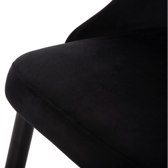 ΚΑΡΕΚΛΑ SERENITY HM8527.14 ΒΕΛΟΥΔΟ ΜΑΥΡΟ ΜΕ ΜΑΥΡΑ ΜΕΤΑΛΛΙΚΑ ΠΟΔΙΑ 51x54x83,5Υεκ. - 2τεμ **