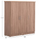 Ντουλαπα 3φυλλη με ραφια fuento hm2482.01 sonama oak μελαμινη 120-116x40x123,5υεκ. **