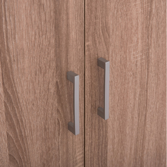 Ντουλαπα 3φυλλη με ραφια fuento hm2482.01 sonama oak μελαμινη 120-116x40x123,5υεκ. **