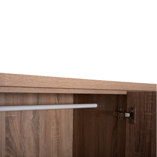 Ντουλαπα 3φυλλη με ραφια fuento hm2482.01 sonama oak μελαμινη 120-116x40x123,5υεκ. **