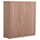 Ντουλαπα 3φυλλη με ραφια fuento hm2482.01 sonama oak μελαμινη 120-116x40x123,5υεκ. **